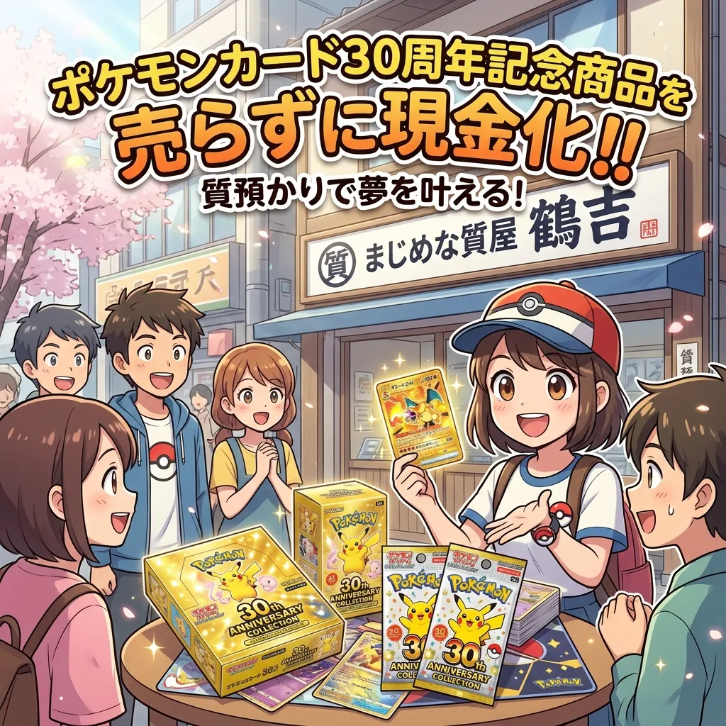 ポケモンカード30周年記念商品も質預かりできる! 手放さずに現金を用意する方法